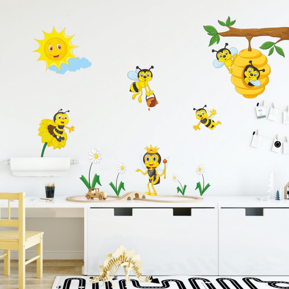 Αυτοκόλλητα τοίχου - Βασίλειο των μελισσών