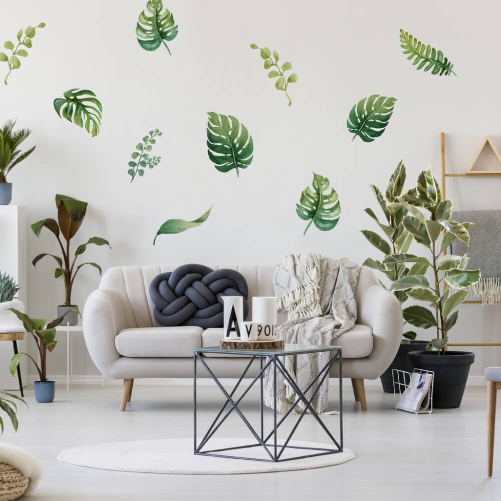 Αυτοκόλλητα τοίχου - Τροπικά φύλλα